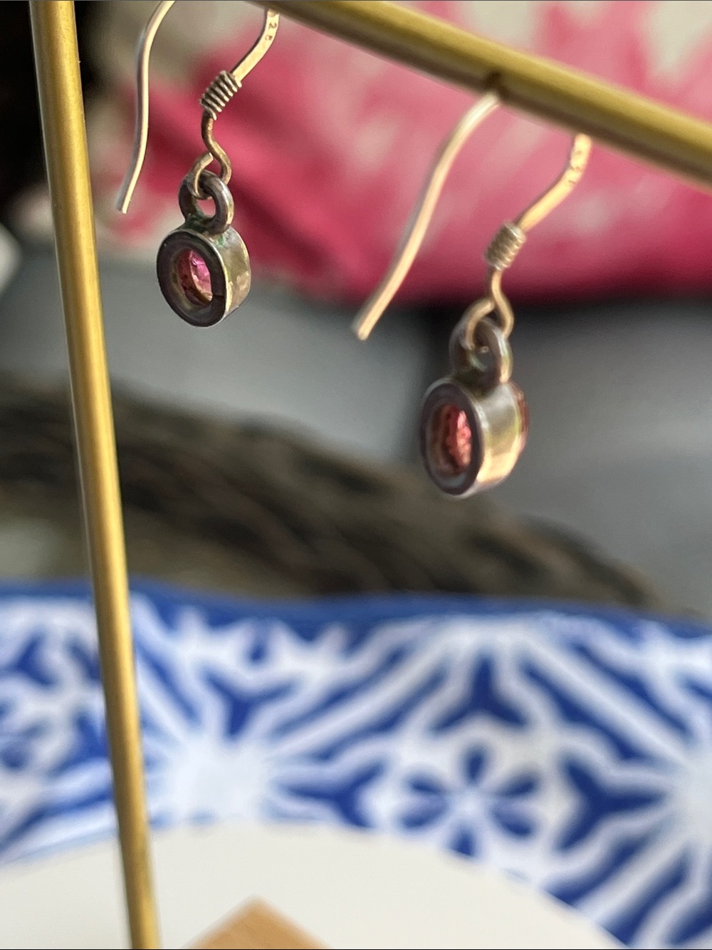 Pink Tourmaline 925 Silver earrings - Picture 10 of 12